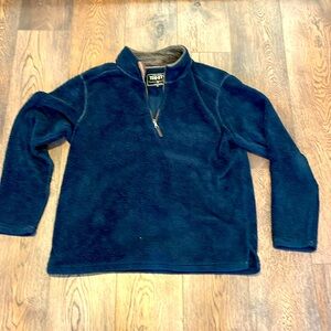 American tradition Trinity heavyweight fleece Sherpa quarter zip pullover navy